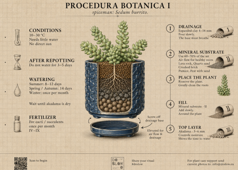 DOSLOW — Sedum burrito | MODULAR WALL PLANTER - Ritual Set (PROCEDURA 03)