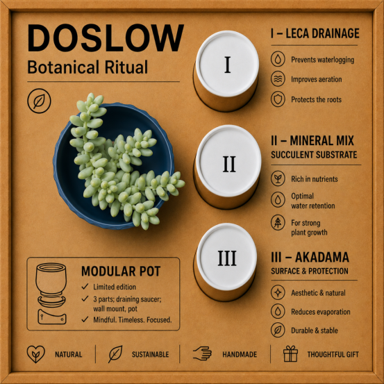 DOSLOW — Sedum burrito | MODULAR WALL PLANTER - Ritual Set (PROCEDURA 03)