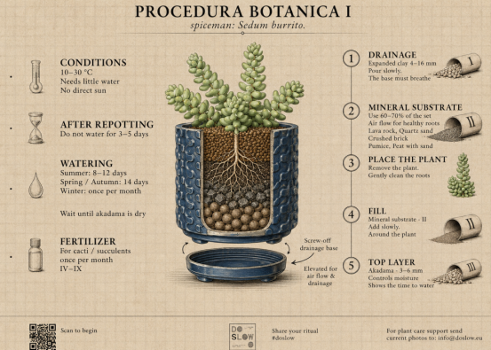 DOSLOW — Sedum burrito | MODULAR WALL PLANTER - Ritual Set (PROCEDURA 03)